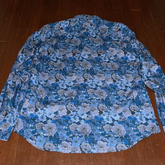 Men’s Bugatchi Button Down Cotton Long Sleeve Collared Dress Shirt Large - Picture 11 of 16